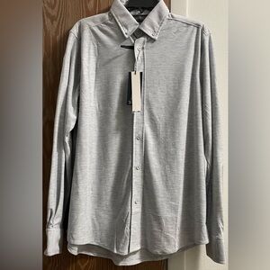 Report Collection Light Gray Casual Button-Down Shirt